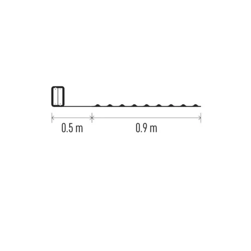 EMOS LED nano fényfüzér, hideg fehér, 0,9 m, 2x AA elemes, beltéri, D3AC06