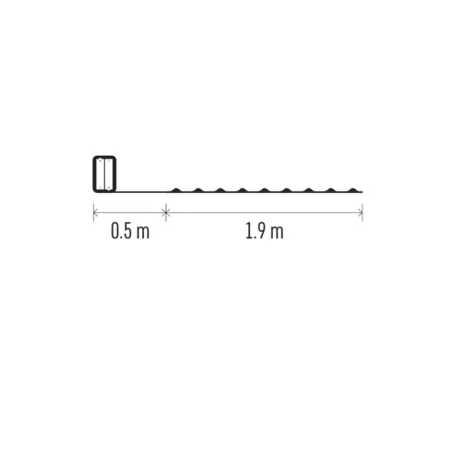 EMOS D3AC07 elemes LED nano fényfüzér, 1,9 m, hideg fehér, időzítővel