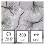 EMOS nano LED fényfüzér fürtökkel, hideg fehér, 5,2 m, időzítővel, D3AC09