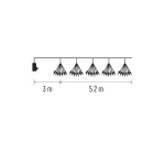 EMOS nano LED fényfüzér fürtökkel, hideg fehér, 5,2 m, időzítővel, D3AC09