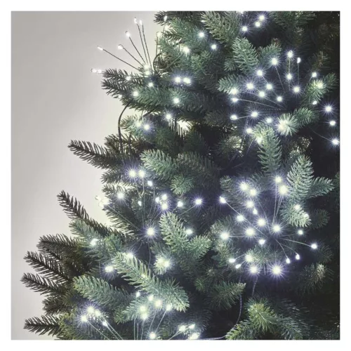 EMOS nano LED fényfüzér fürtökkel, hideg fehér, 5,2 m, időzítővel, D3AC09