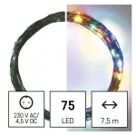 EMOS D3AM02 LED karácsonyi nano fényfüzér, 7,5 m, többszínű, zöld kábel