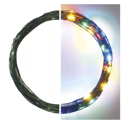 EMOS D3AM02 LED karácsonyi nano fényfüzér, 7,5 m, többszínű, zöld kábel