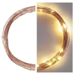 EMOS D3AW01 LED karácsonyi nano fényfüzér, réz, 4 m, meleg fehér, időzítővel