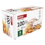 EMOS LED nano fényfüzér réz vezetékkel, 10 m, meleg fehér, időzítővel, D3AW02