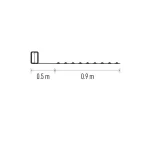 EMOS LED karácsonyi nano fényfüzér réz, 0,9 m, meleg fehér, 2x AA, D3AW06