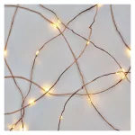 EMOS LED karácsonyi nano fényfüzér réz, 0,9 m, meleg fehér, 2x AA, D3AW06