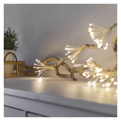 EMOS nano LED fényfüzér fürtökkel, meleg fehér, 2,35 m, időzítő, D3AW08