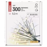 EMOS D3AW10 meleg fehér nano LED fényfüzér fürtökkel, 5,2 m, beltéri