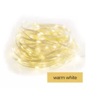 EMOS D3AW15 LED karácsonyi drop fényfüzér, 12 m, meleg fehér, időzítővel