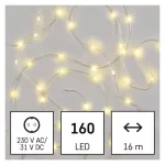 EMOS LED drop fényfüzér 16 m, meleg fehér, időzítővel, D3AW16