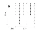 EMOS DROP LED jégcsap fényfüzér, meleg fehér, 1,7 m, D3CW01