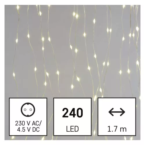 EMOS DROP LED fényfüggöny 1,7x2 m, meleg fehér, kültéri és beltéri, D3EW01