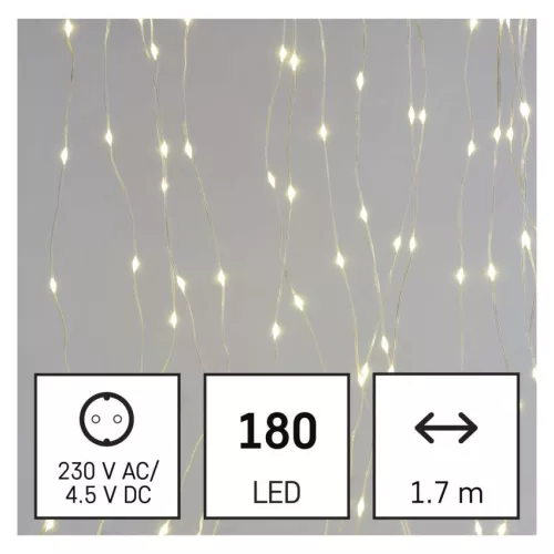 EMOS D3EW02 LED drop fényfüzér fényfüggöny, meleg fehér, 1,7x1,5 m