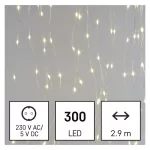 EMOS D3EW03 LED drop fényfüggöny 2,9x1,5 m, meleg fehér, kültéri és beltéri