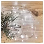 EMOS D3FC01 LED nano fényfüzér süni, hideg fehér, 2,4 m, elemes, időzítős