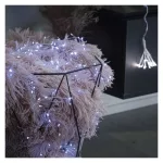EMOS D3FC01 LED nano fényfüzér süni, hideg fehér, 2,4 m, elemes, időzítős