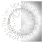 EMOS D3FC01 LED nano fényfüzér süni, hideg fehér, 2,4 m, elemes, időzítős