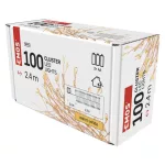 EMOS D3FW01 LED karácsonyi nano fényfüzér süni, 2,4 m, meleg fehér, időzítővel