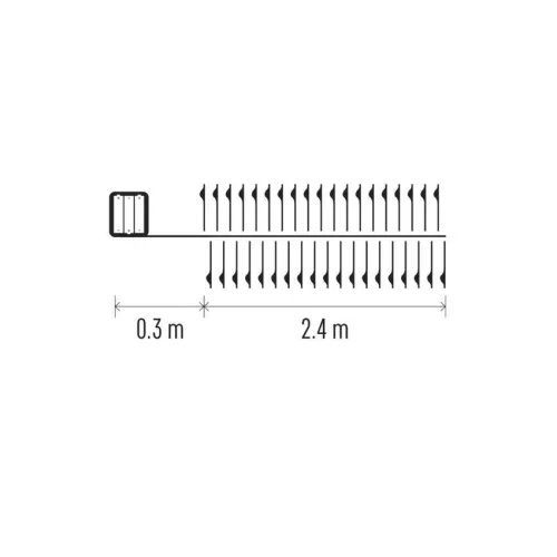 EMOS D3FW01 LED karácsonyi nano fényfüzér süni, 2,4 m, meleg fehér, időzítővel