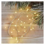 EMOS D3FW01 LED karácsonyi nano fényfüzér süni, 2,4 m, meleg fehér, időzítővel