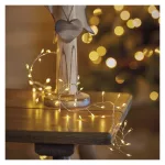EMOS D3FW01 LED karácsonyi nano fényfüzér süni, 2,4 m, meleg fehér, időzítővel