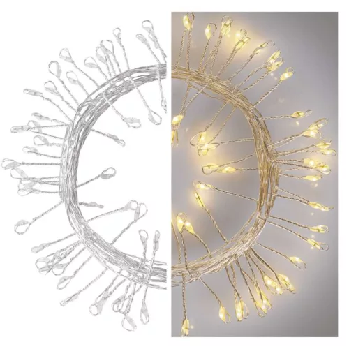 EMOS D3FW01 LED karácsonyi nano fényfüzér süni, 2,4 m, meleg fehér, időzítővel
