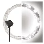 EMOS D3ZC01, LED nano lánc napelemmel, réz, 12 m, kültéri és beltéri, hideg fehér, időzítő