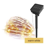 EMOS D3ZW01 napelemes LED nano lánc, réz, 12 m, meleg fehér, időzítővel