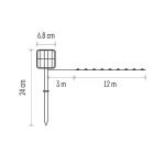 EMOS D3ZW01 napelemes LED nano lánc, réz, 12 m, meleg fehér, időzítővel