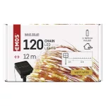 EMOS D3ZW01 napelemes LED nano lánc, réz, 12 m, meleg fehér, időzítővel