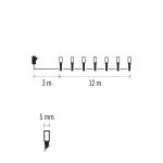 EMOS D4AA03, LED karácsonyi fényfüzér, 12 m, kültéri és beltéri, RGB, távirányító, programok, időzítő
