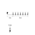 EMOS D4AN01, LED karácsonyi fényfüzér, villogó, 8 m, kültéri és beltéri, meleg/hideg fehér, időzítő