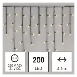 EMOS D4CW01 LED karácsonyi jégcsap fényfüzér, 3,6 m, meleg fehér