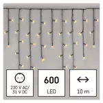 EMOS LED karácsonyi jégcsap fényfüzér, 10 m, meleg fehér, D4CW03