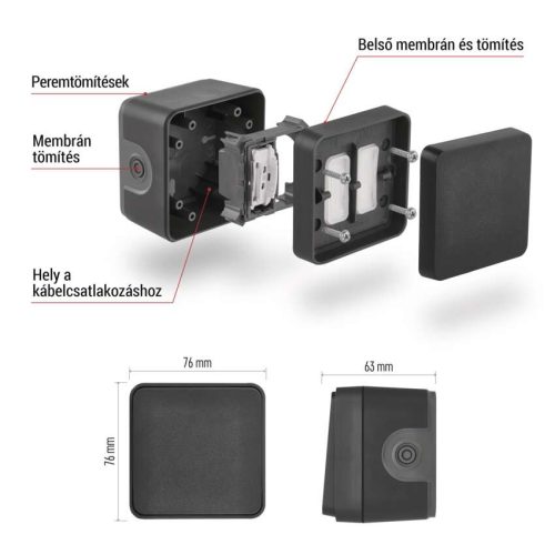 EMOS D730422, Cyklone fali kapcsoló C-1,6 IP55