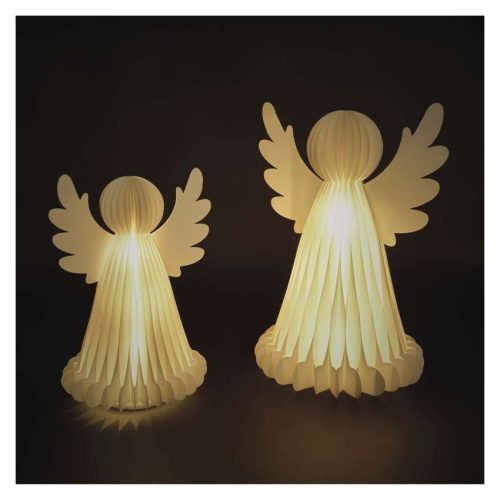 EMOS DCAW23, Karácsonyi papír angyalok állvánnyal, 2 db, 28/38 cm, belső