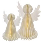 EMOS DCAW23, Karácsonyi papír angyalok állvánnyal, 2 db, 28/38 cm, belső