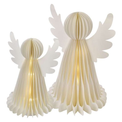 EMOS DCAW23, Karácsonyi papír angyalok állvánnyal, 2 db, 28/38 cm, belső