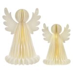 EMOS DCAW23, Karácsonyi papír angyalok állvánnyal, 2 db, 28/38 cm, belső