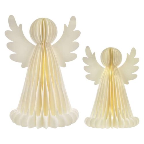 EMOS DCAW23, Karácsonyi papír angyalok állvánnyal, 2 db, 28/38 cm, belső