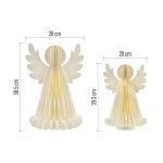 EMOS DCAW23, Karácsonyi papír angyalok állvánnyal, 2 db, 28/38 cm, belső