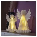 EMOS DCAW23, Karácsonyi papír angyalok állvánnyal, 2 db, 28/38 cm, belső