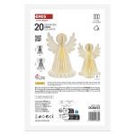 EMOS DCAW23, Karácsonyi papír angyalok állvánnyal, 2 db, 28/38 cm, belső