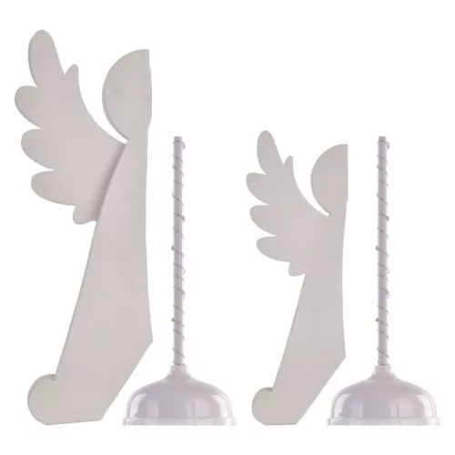 EMOS DCAW23, Karácsonyi papír angyalok állvánnyal, 2 db, 28/38 cm, belső