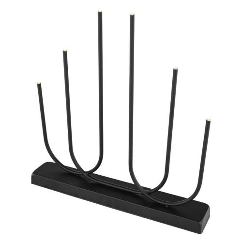 EMOS DCAW24, LED gyertyatartó, fém, fekete, 40 cm, 2x AA, beltéri, meleg fehér