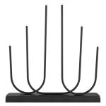 EMOS DCAW24, LED gyertyatartó, fém, fekete, 40 cm, 2x AA, beltéri, meleg fehér