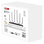 EMOS DCAW24, LED gyertyatartó, fém, fekete, 40 cm, 2x AA, beltéri, meleg fehér