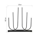 EMOS DCAW24, LED gyertyatartó, fém, fekete, 40 cm, 2x AA, beltéri, meleg fehér