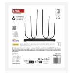 EMOS DCAW24, LED gyertyatartó, fém, fekete, 40 cm, 2x AA, beltéri, meleg fehér